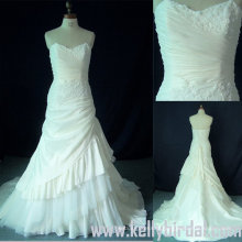 2010 A-Line Strapless Asymmetric Taffeta Bridal Gown (74100)